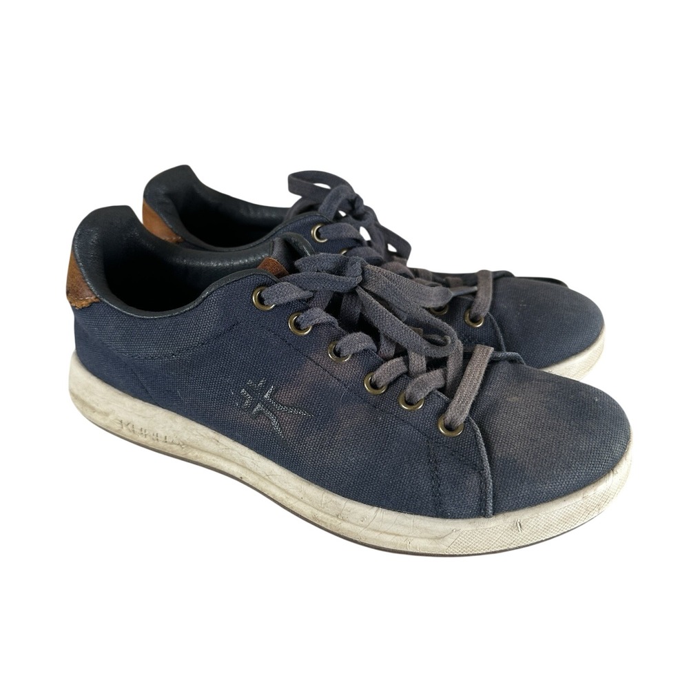 Kuru Roam Classic Court Shoes Womens Size 7 Navy Blue Canvas Sneakers Casual